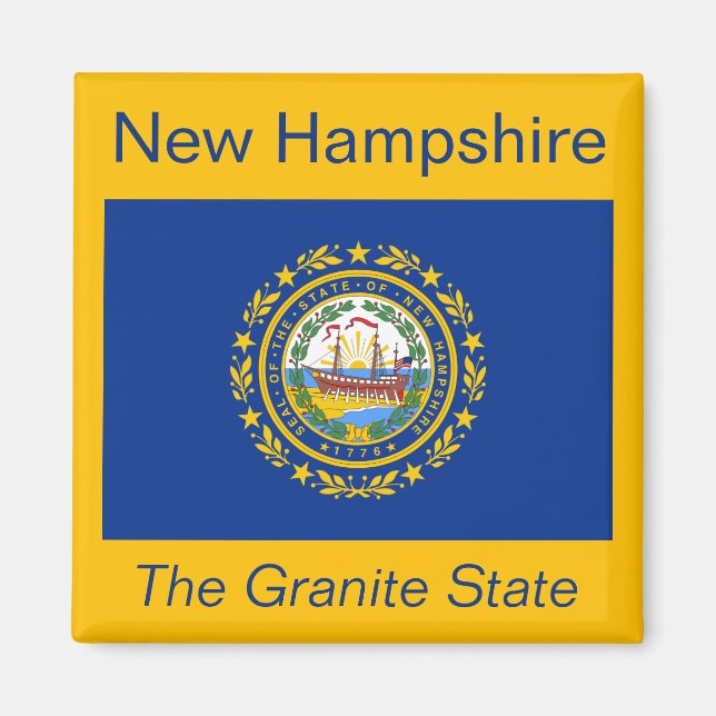 Magnet de drapeau du New Hampshire (Devant)