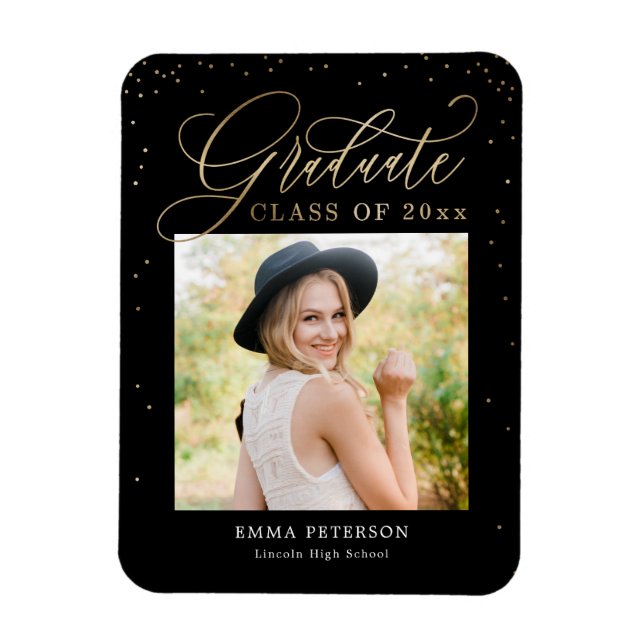 Magnet de Faire-part de graduation (Vertical)