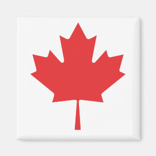 Magnet de feuille rouge d'érable canadien - Souven