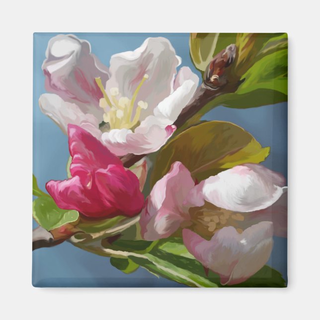 Magnet de fleurs d'Apple (Devant)