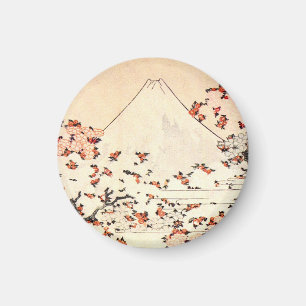 Magnet de fleurs de cerisiers du mont Fuji Hokusai