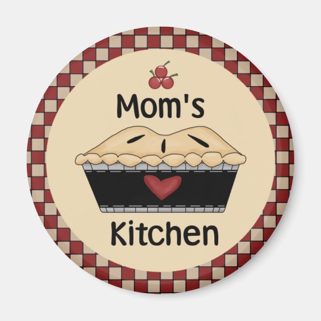 Magnet de frigo de cuisine de maman (Devant)