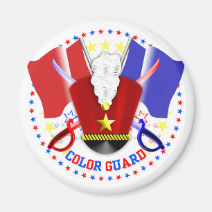 Magnet de garde couleur rouge blanc et bleu