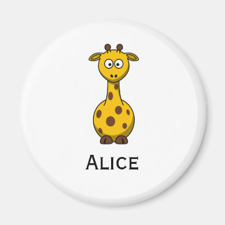 Magnet de Giraffe de Cartoon mignon avec le nom de