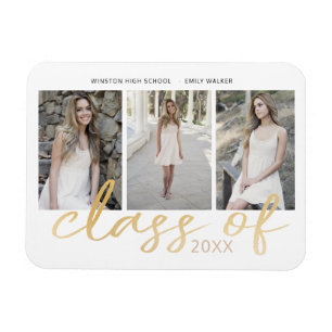 Magnet de graduation de la photo de script Whimsic