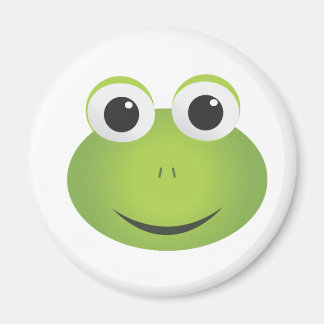 Magnet de grenouille caricature vert mignon