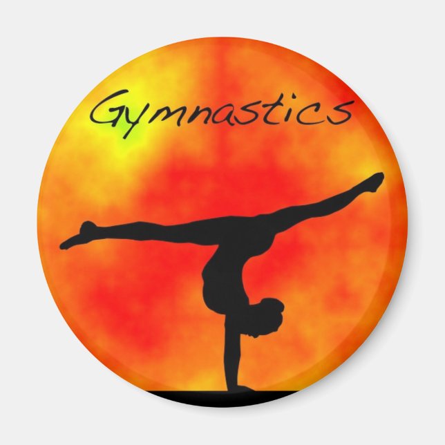 Magnet de gymnastique orange (Devant)