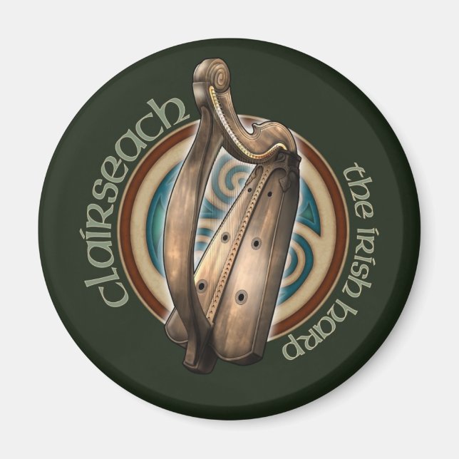 Magnet de harpe celtique (Devant)