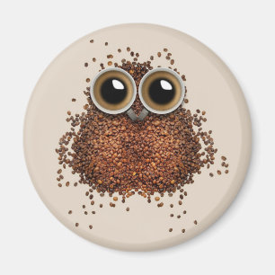 Magnet de hibou de café