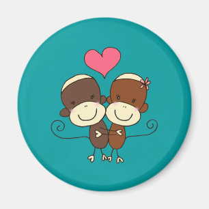 Magnet de Hugz de singe de chaussette