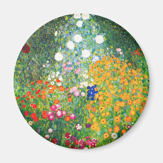 Magnet de jardin de fleurs Gustav Klimt (Devant)