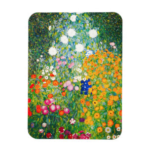 Magnet de jardin de fleurs Gustav Klimt
