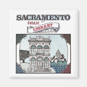 Magnet de la bibliothèque publique de Sacramento