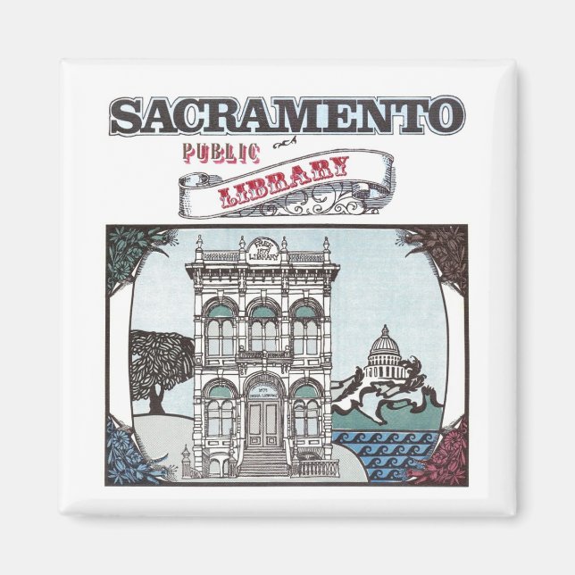 Magnet de la bibliothèque publique de Sacramento (Devant)