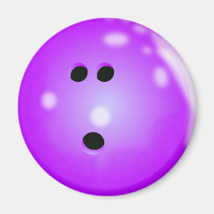 Magnet de la boule de Bowling (violet)