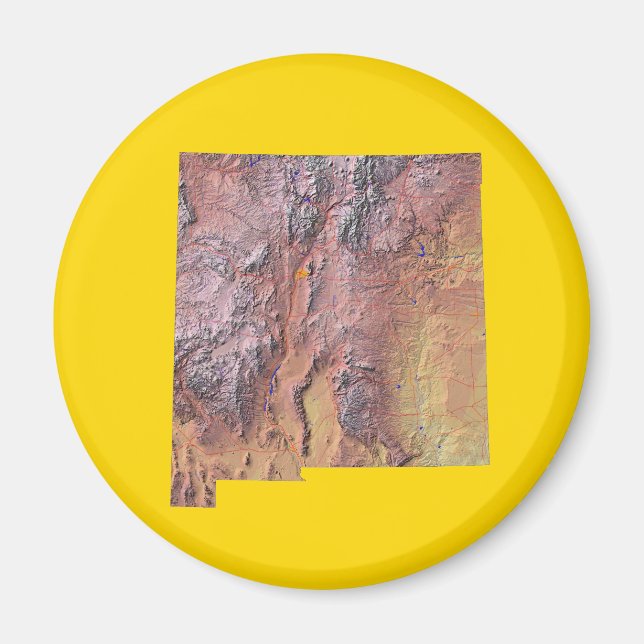 Magnet de la carte du Nouveau-Mexique (Devant)