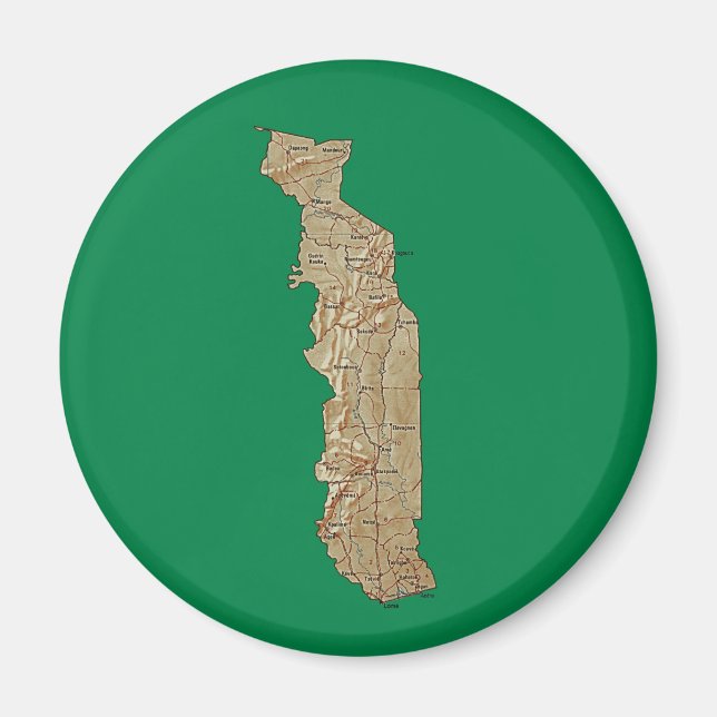 Magnet de la carte Togo (Devant)