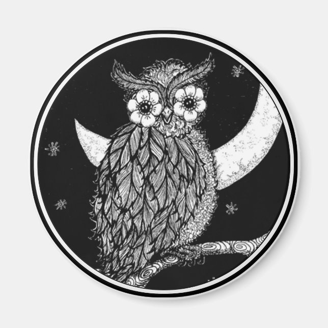 Magnet de la chouette de minuit (Devant)