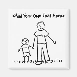 Magnet de la famille personnalisée du garçon de 