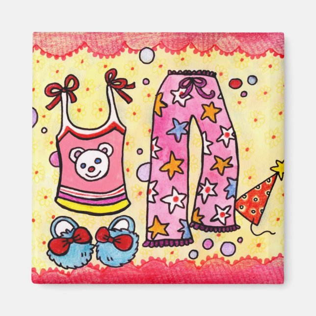 Magnet de la fête du pyjama (Devant)