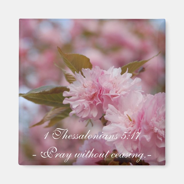 Magnet de la foi en fleurs de cerisier (Devant)
