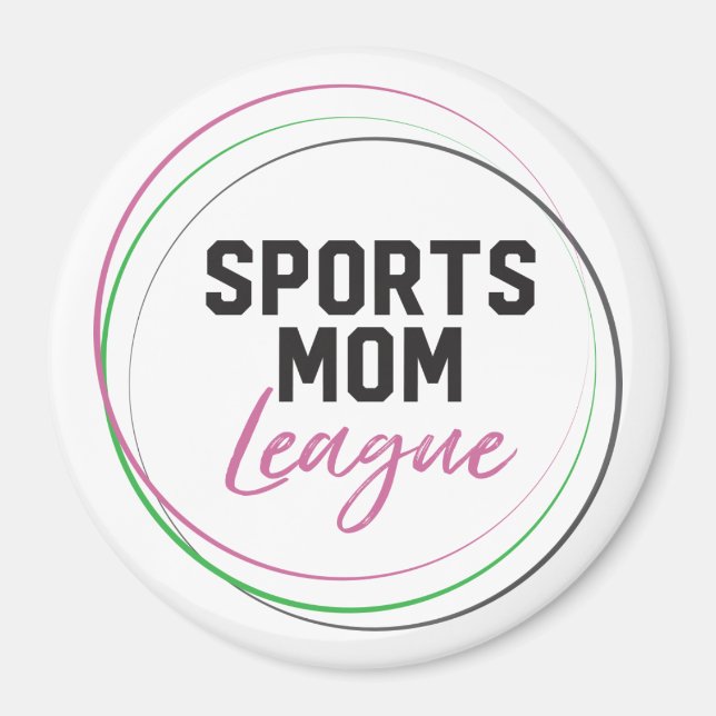 Magnet de la ligue des mères de sport (Devant)
