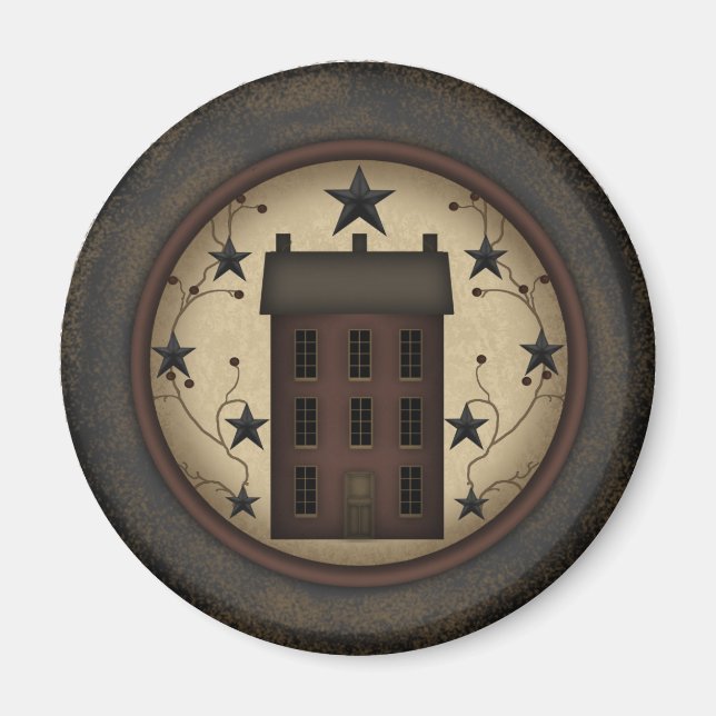 Magnet de la maison de salerie rouge primitif (Devant)