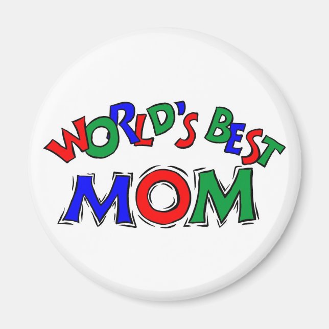 Magnet de la meilleure maman du monde (Devant)