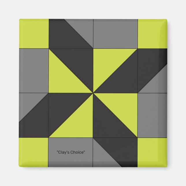 Magnet de la mini-grange à courtepointe "Le choix  (Devant)