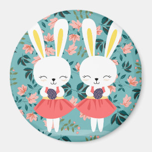 Magnet de lapins mignons