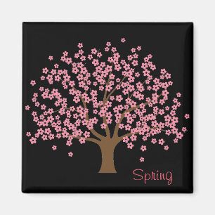 Magnet de l'arbre de fleurs de printemps