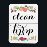 Magnet de lave-vaisselle à fleurs<br><div class="desc">Utilisez cet aimant à l'avant de votre lave-vaisselle pour vous rappeler si les plats sont propres ou sales.</div>