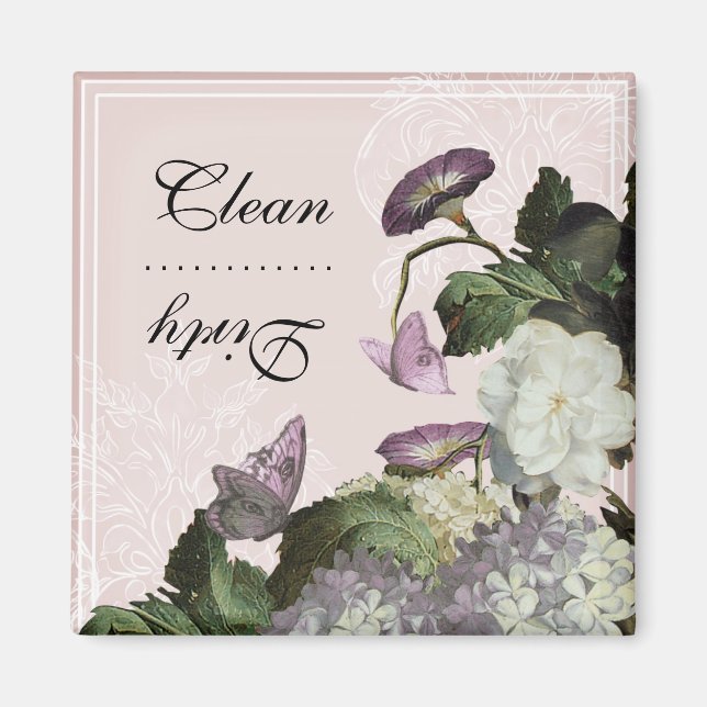 Magnet de lave-vaisselle propre de matin (Devant)