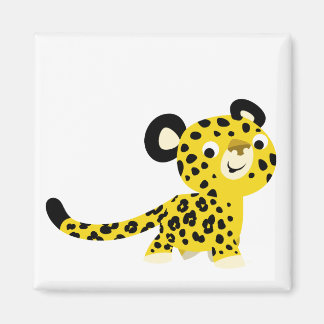 Magnet de léopard doux caricaturés