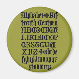 Magnet de lettres gothiques