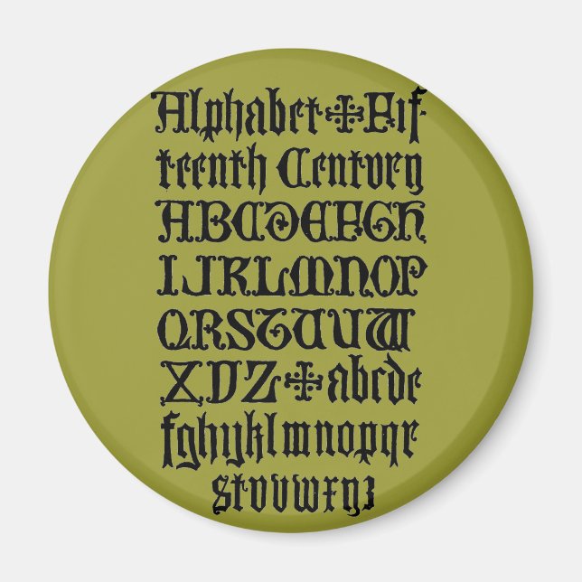 Magnet de lettres gothiques (Devant)