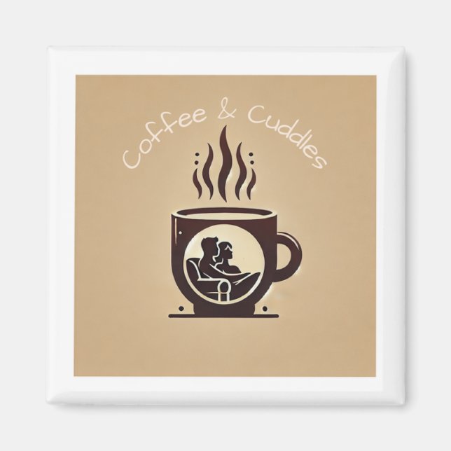 Magnet de logo "Café & Bouddles" (Devant)