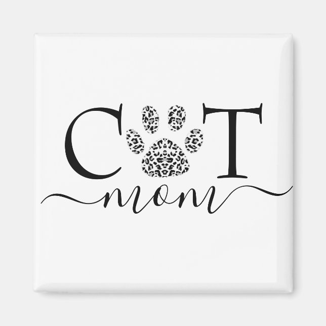 Magnet de maman de chat (Devant)