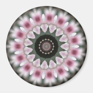 Magnet de mandala doux et rose doux