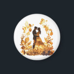 Magnet de Mariage d'automne rustique<br><div class="desc">Un aimant rustique charmant,  parfait pour les mariages d'automne ! Doté de tons chauds et d'un design élégant,  il fait une belle faveur de mariage ou de conservation. Un petit coup de coeur pour les fêtes de saison.</div>