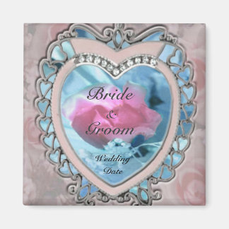 Magnet de mariage en forme de cœur
