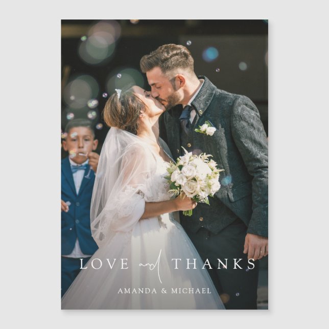 Magnet de Mariage photo personnalisé (Devant)