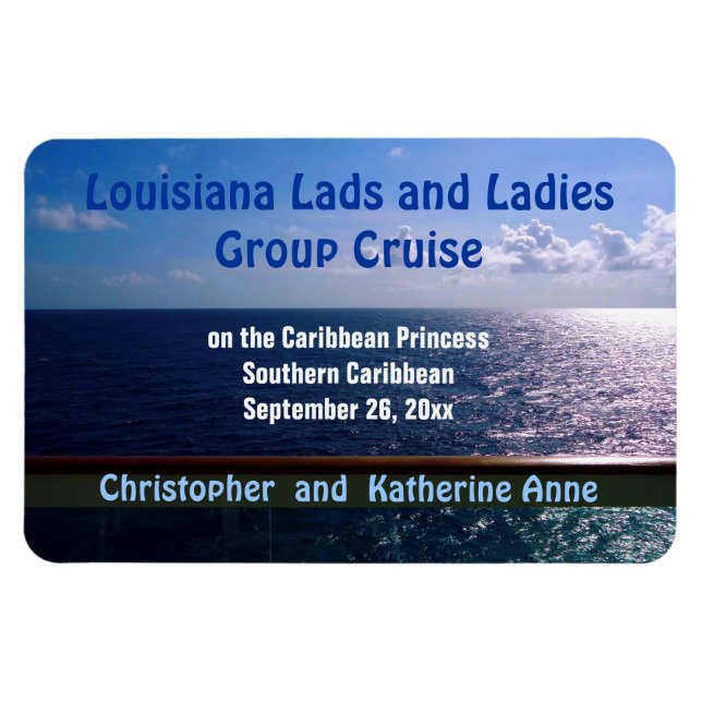 Magnet de marqueur de porte personnalisée bleu océ (Horizontal)