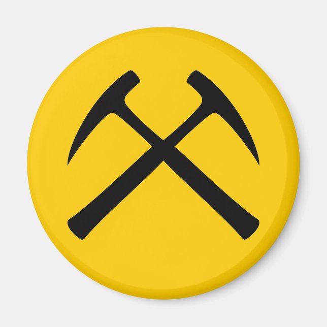 Magnet de marteaux de roche croisés (Devant)