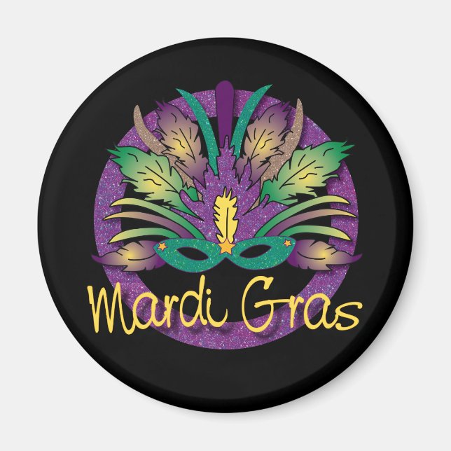 Magnet de masque Mardi Gras (Devant)