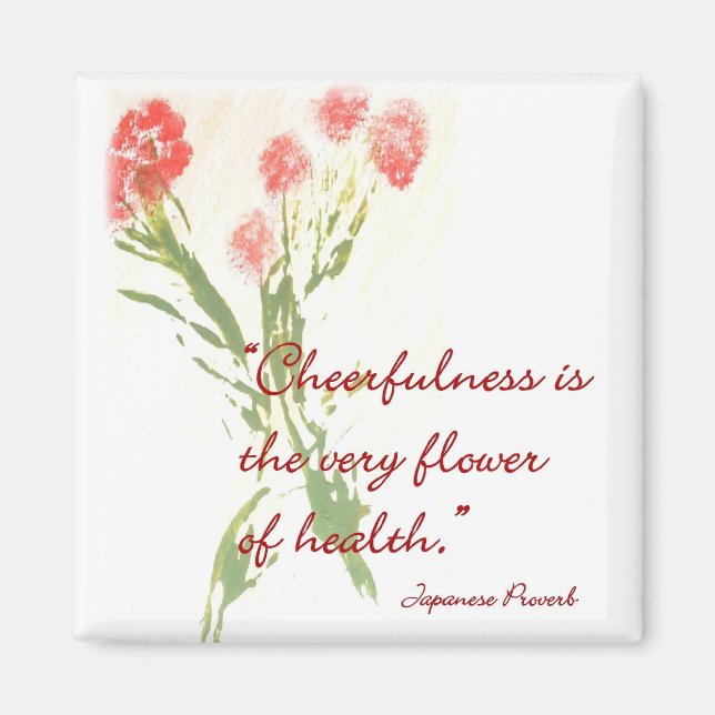 Magnet de message avec proverbe japonais (Devant)