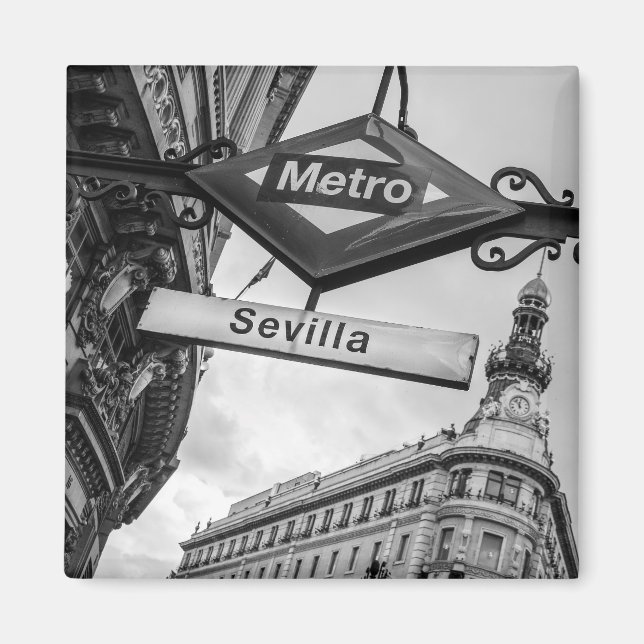 Magnet de métro Sevilla : Madrid (Devant)