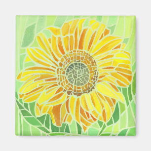 Magnet de mosaïque de tournesol