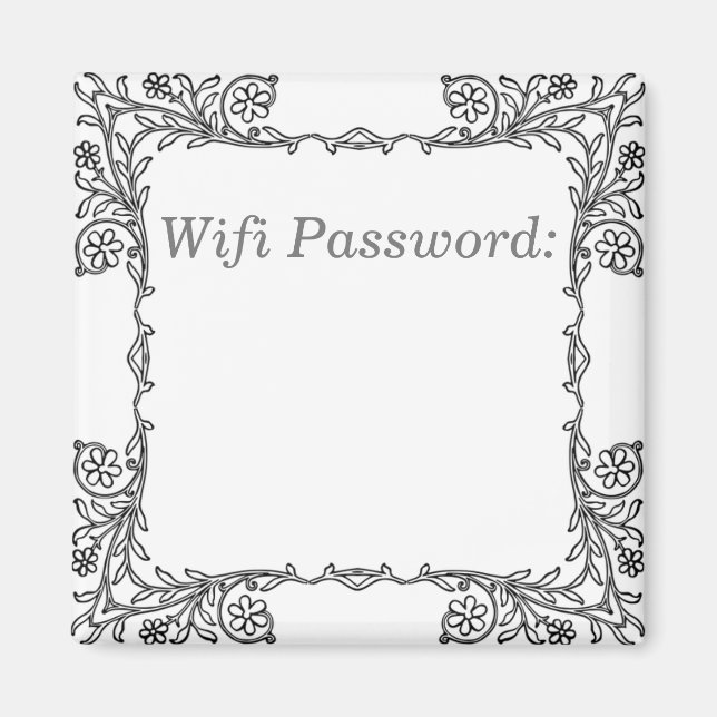 Magnet de mot de passe Wifi (Devant)