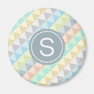 Magnet de Motif géométrique moderne Monogramme
